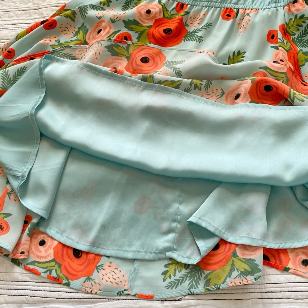 Anthropologie Paper Crown + Rifle Paper Co. Poppy Field Dress RARE size Large - Picture 6 of 11